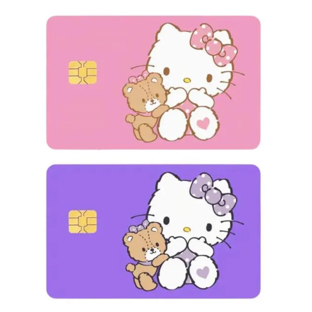 Hello Kitty | 2pcs Card Skin | Pink and Purple